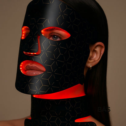 #1 Selling LED Face & Neck Light Therapy Mask Bundle | Black