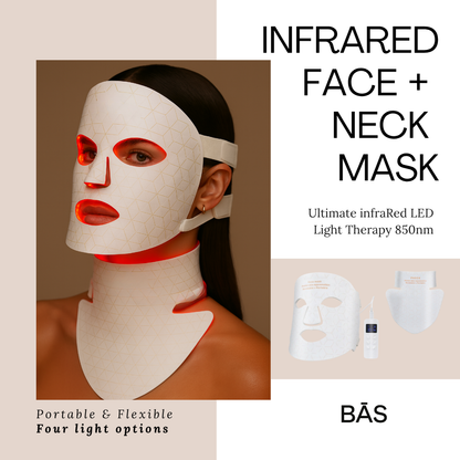 #1 Selling LED Face & Neck Light Therapy Mask Kit | White