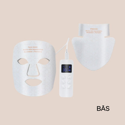 #1 Selling LED Face & Neck Light Therapy Mask Kit | White